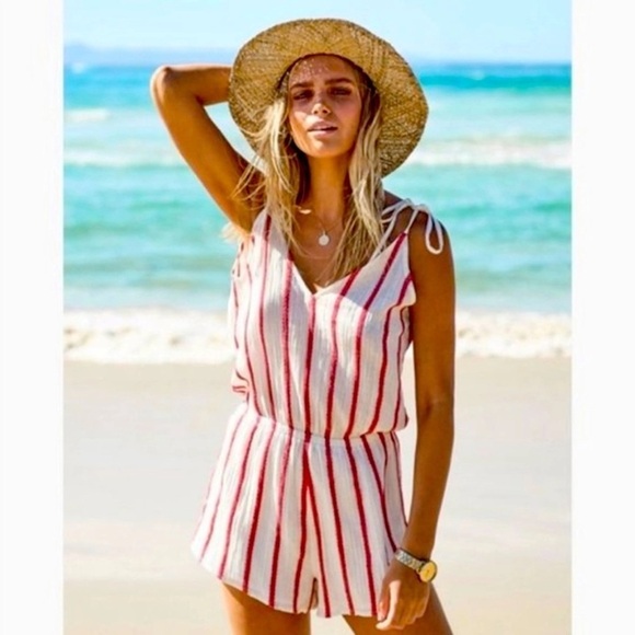 RIPCURL Shoreside Striped Romper Size Large NEW - Picture 2 of 13